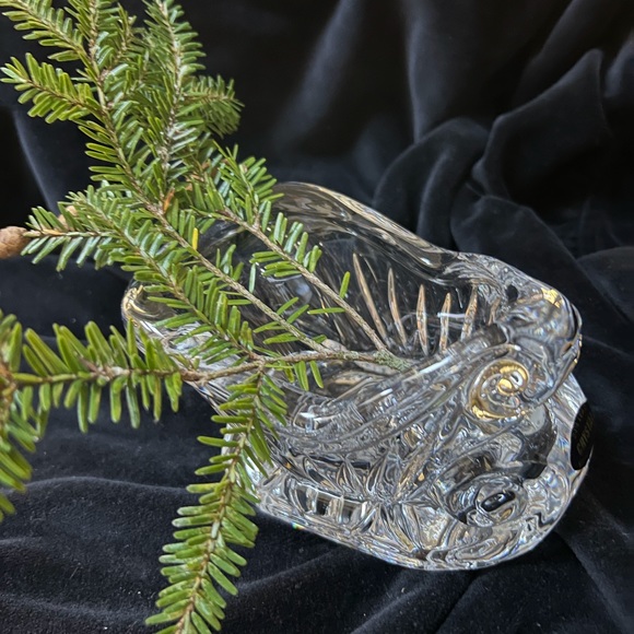 Vintage Lead Crystal Sleigh/Votive Holder, 24%Lead Crystal, Made in USA - Picture 3 of 6